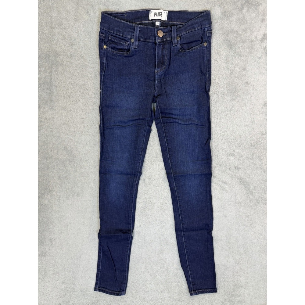 Paige Jeggings Womens 26 Blue Dark Wash‎ Low Rise Verdugo Ultra Skinny Stretch